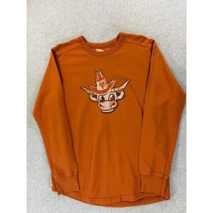 Texas‎ Longhorns BEVO Screened Logo Campus Crew Sweatshirt (Men's Large) Orange